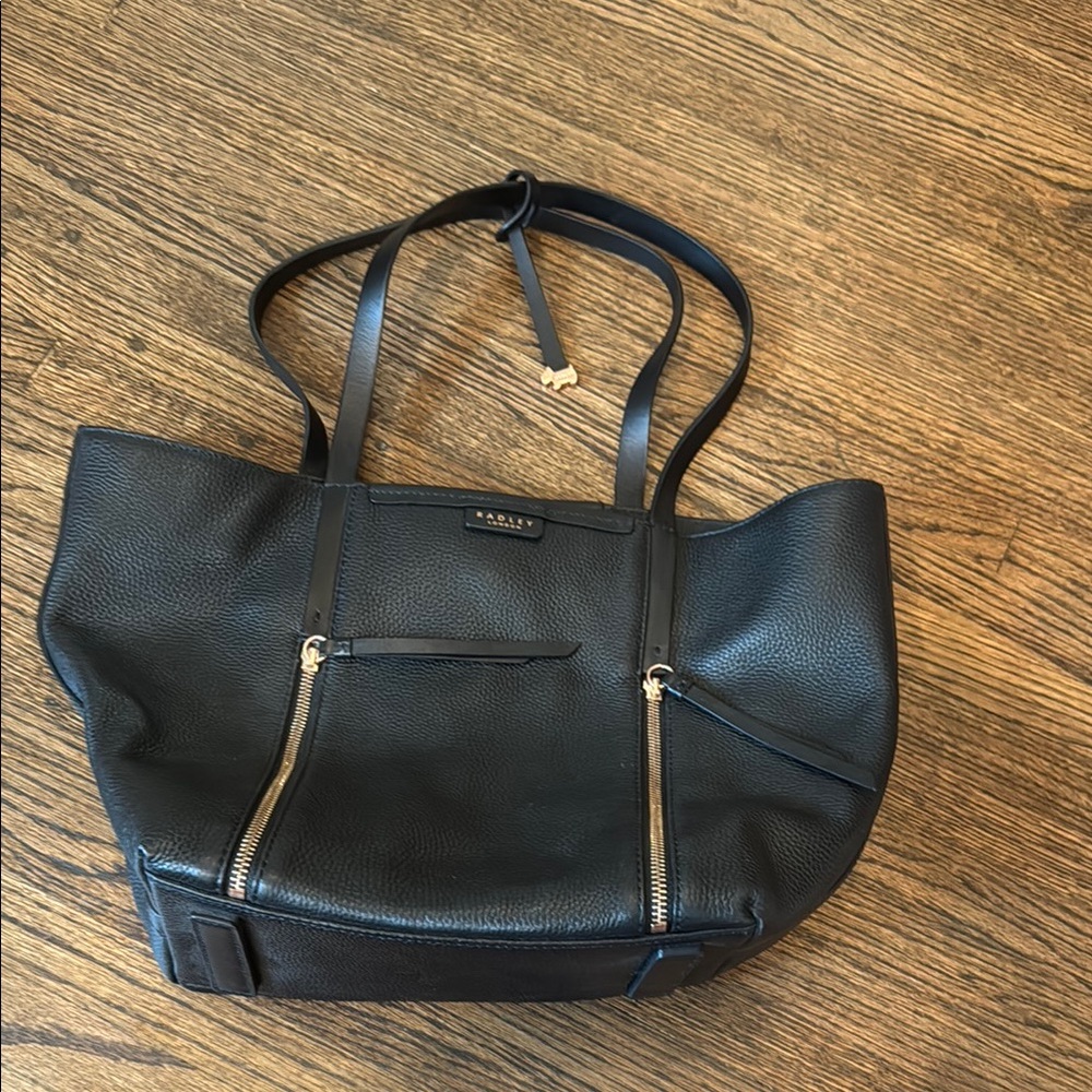 Radley London Black Leather Tote Bag
